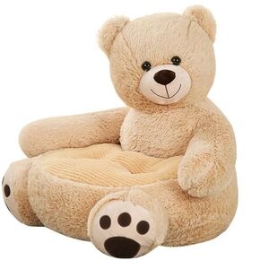 Cream Teddy Bear Plush Chair